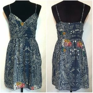 Staring at Stars Crepe Floral Ruched Dress